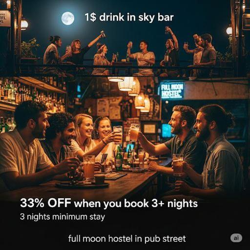 Gasthof Full Moon Sky Bar Party In Pub Street El Rincon Espanol Siem Reap
